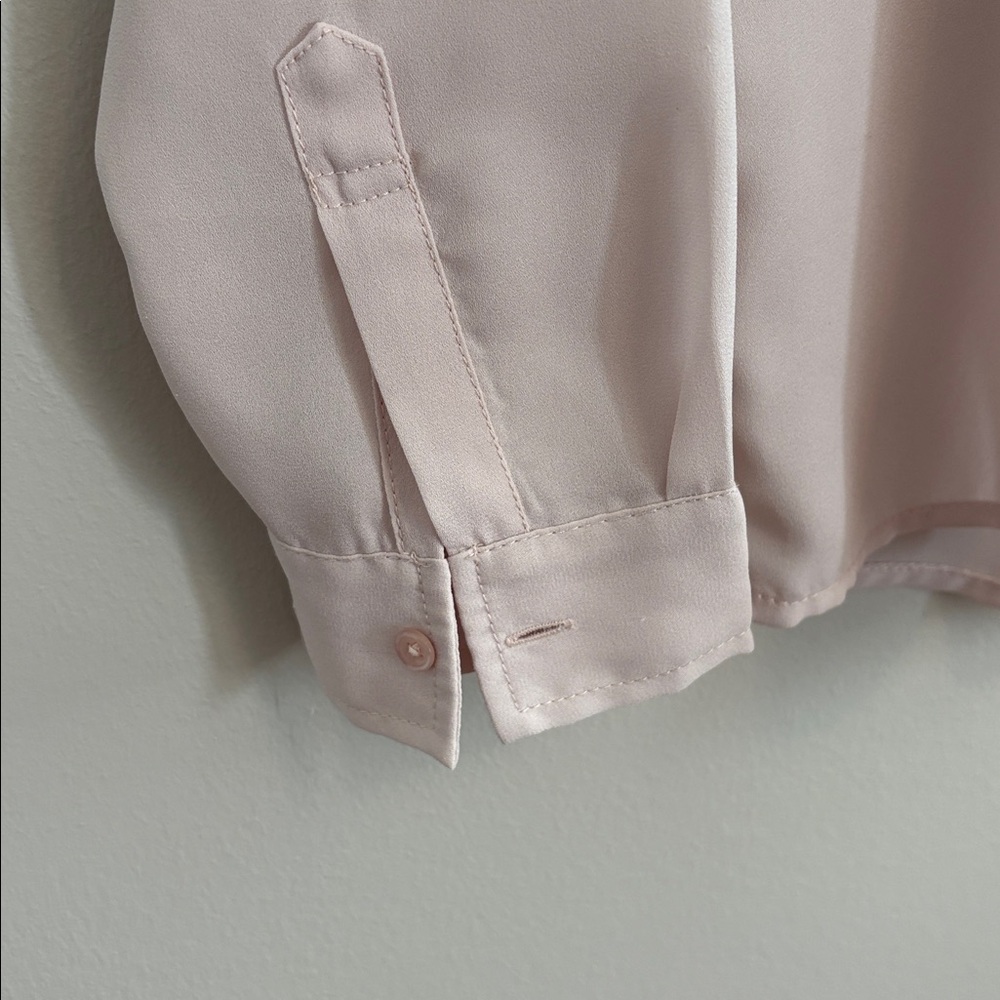 Frenchi Blush Pink Sheer Blouse - Picture 6 of 7